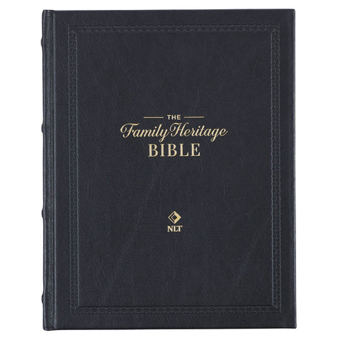 Black Full Grain Leather Family Heritage Bible