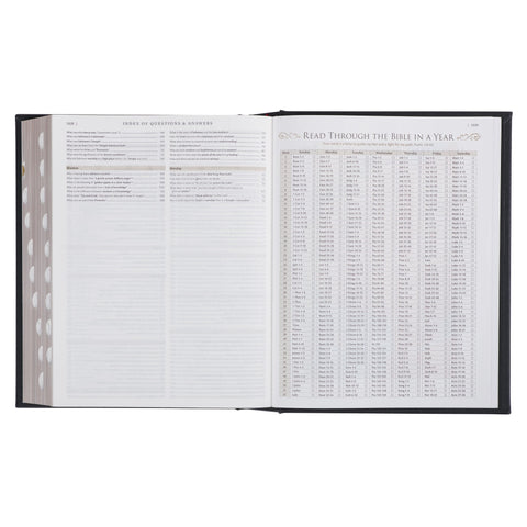 Black Full Grain Leather Family Heritage Bible