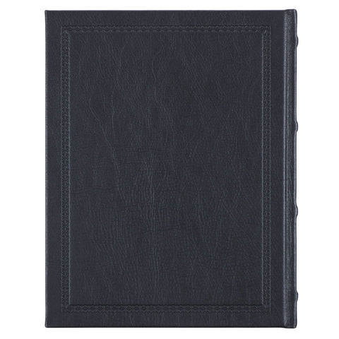 Black Full Grain Leather Family Heritage Bible