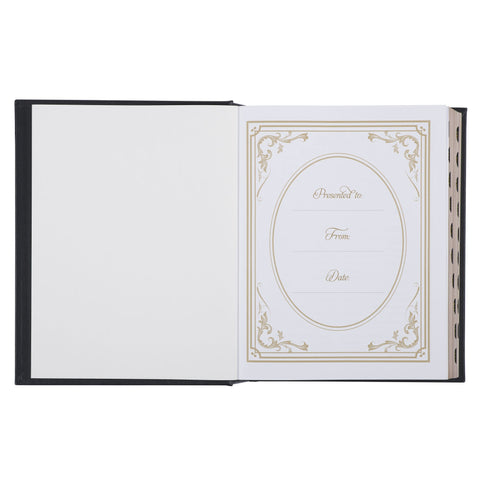 Black Full Grain Leather Family Heritage Bible