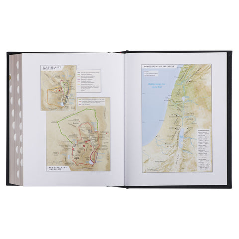 Black Full Grain Leather Family Heritage Bible