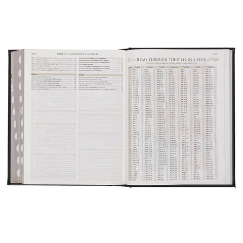 Black Faux Leather Hardcover Family Heritage Bible