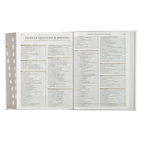 White Faux Leather Hardcover Family Heritage Bible