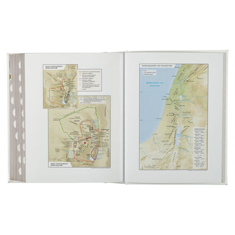 White Faux Leather Hardcover Family Heritage Bible