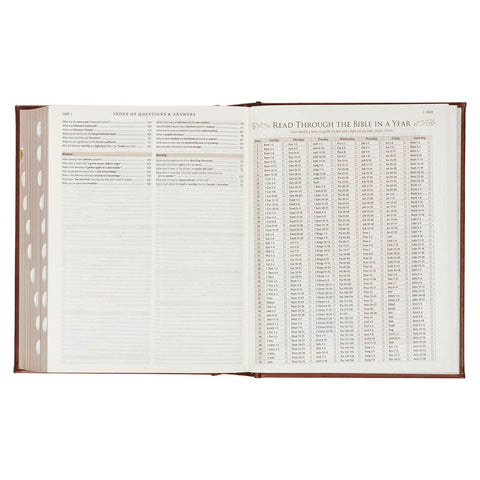 Brown Faux Leather Family Heritage Bible