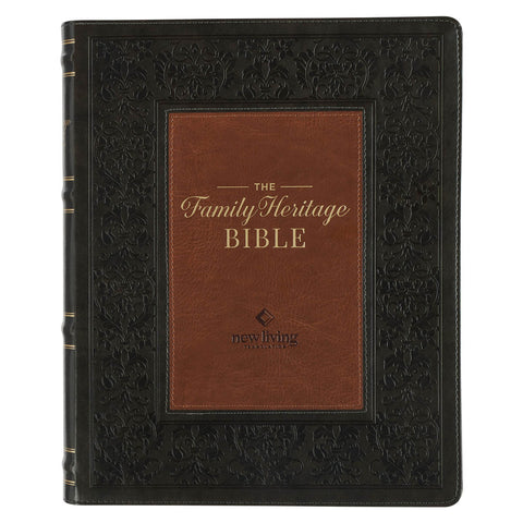 Two-tone Brown Faux Leather Family Heritage Bible