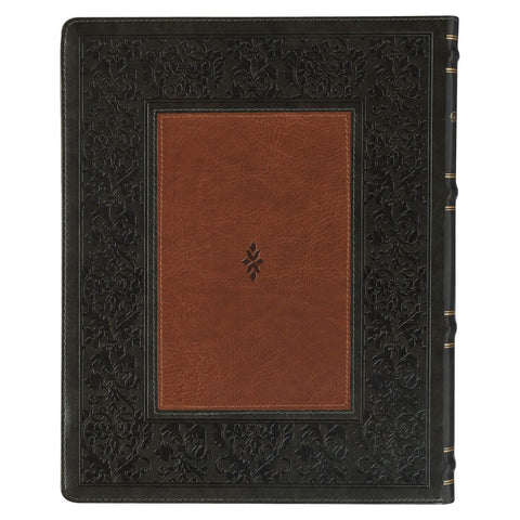 Two-tone Brown Faux Leather Family Heritage Bible