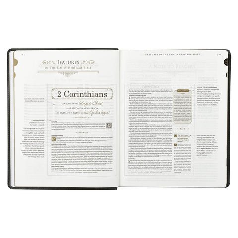 Two-tone Brown Faux Leather Family Heritage Bible