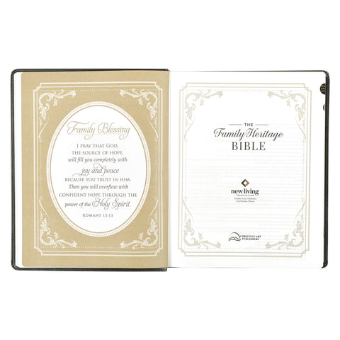 Two-tone Brown Faux Leather Family Heritage Bible