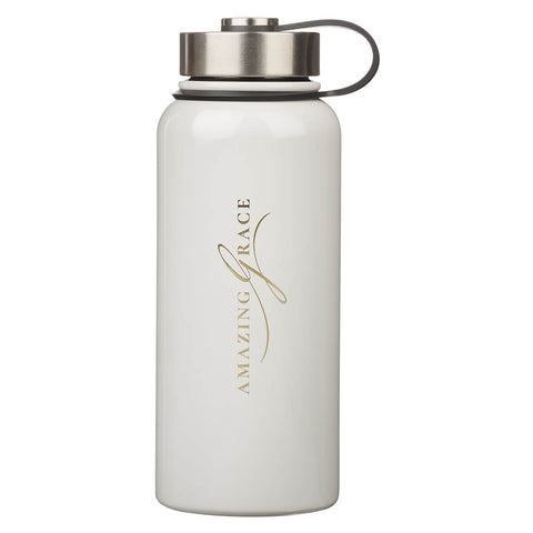 Amazing Grace White Crown of Thorns Stainless Steel Water Bottle