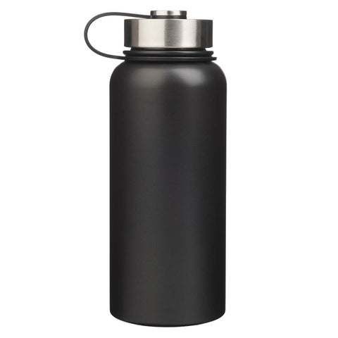 Man of God Matte Black Stainless Steel Water Bottle