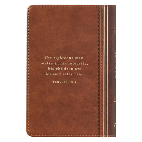 Promises from God for Every Man Two-tone Brown Faux Leather Promise Book