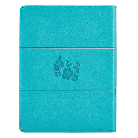 In the Light of His Glory Teal Faux Leather Devotional