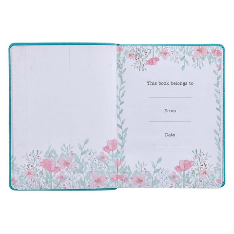 In the Light of His Glory Teal Faux Leather Devotional