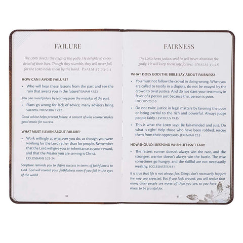 Wisdom From The Word For Men Brown Faux Leather Gift Book