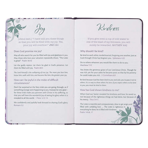 Wisdom from the Word for Women Purple Faux Leather Gift Book