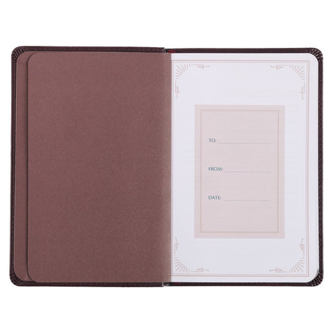 101 Prayers for Men Brown Faux Leather Gift Book - Psalm 145:18