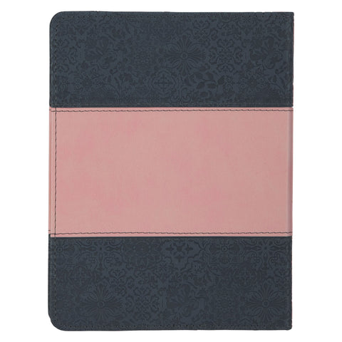 Life Lessons for Moms  Gray and Pink Faux Leather Gift Book