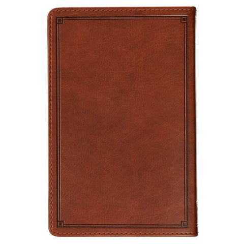 Comforted by God Honey-Brown Faux Leather Devotional Gift Book