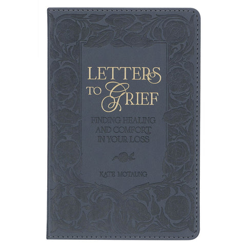 Letters to Grief Slate Gray Faux Leather Gift Book