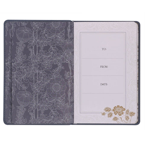 Letters to Grief Slate Gray Faux Leather Gift Book