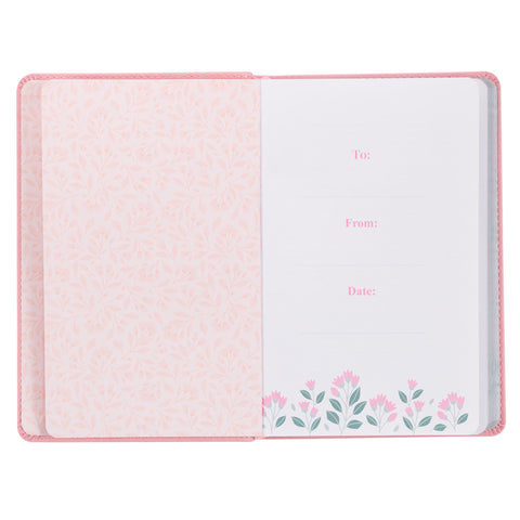 Look Up, Girl! Pink Faux Leather Devotional