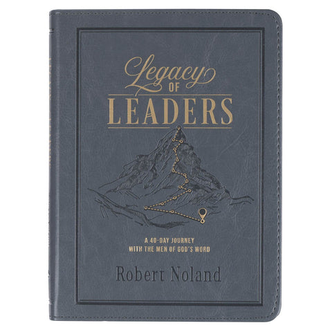 Legacy of Leaders Gray Faux Leather Devotional