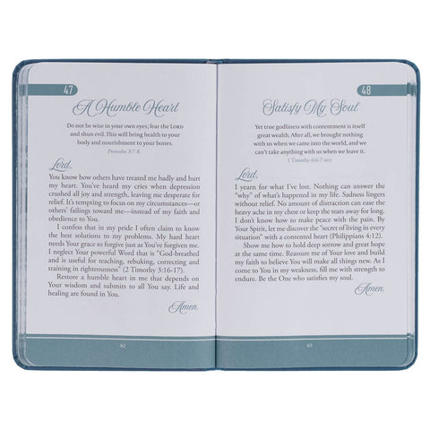 101 Prayers for Depression Teal Faux Leather Prayer Book