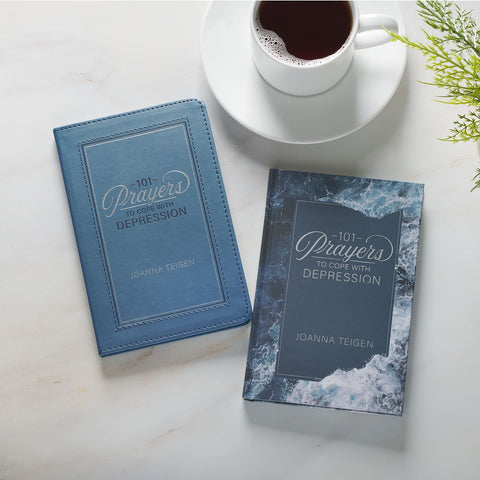 101 Prayers for Depression Teal Faux Leather Prayer Book