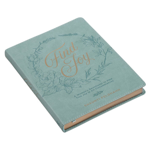 Find Joy Mint-Green Faux Leather Devotional