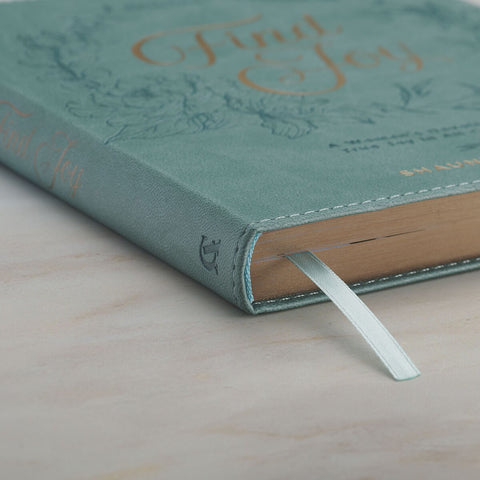 Find Joy Mint-Green Faux Leather Devotional