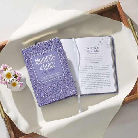 Moments of Grace for Moms Stories and Scriptures Purple Gift Book