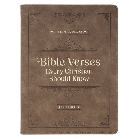 Bible Verses Every Christian Should Know Brown Faux Leather Devotional