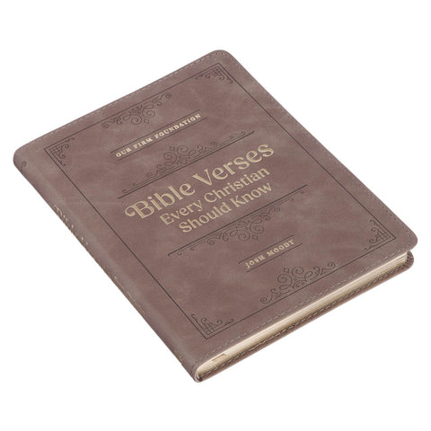 Bible Verses Every Christian Should Know Brown Faux Leather Devotional