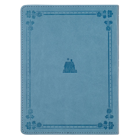 Beautifully Blended Blue Faux Leather Daily Devotional for Couples