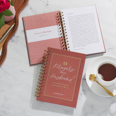 31 Prayers for My Husband Spiral-bound Hardcover Prayer Journal for Wives
