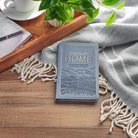 Longing for Home Blue Faux Leather Gift Book