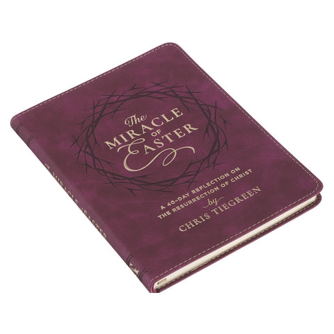 The Miracle of Easter Maroon Faux Leather Devotional
