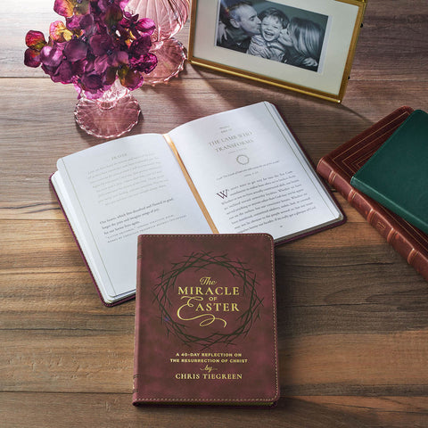 The Miracle of Easter Maroon Faux Leather Devotional