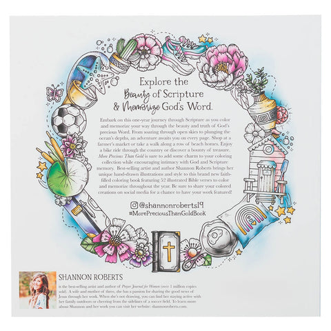 More Precious than Gold: A 52-Week Scripture Coloring Adventure and Memory Book