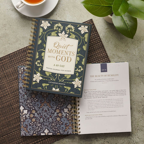 Quiet Moments with God: A 40-Day Spiral-bound Prayer Journal for Women