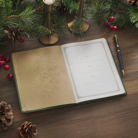 Christmas Grace Green Faux Leather Advent Devotional