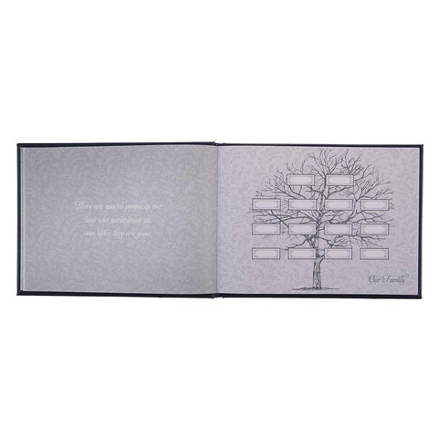 In Loving Memory Navy Faux Leather Medium Guest Book