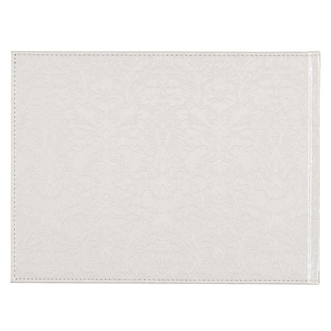 Mr. & Mrs. Medium White Faux Leather Wedding Guest Book