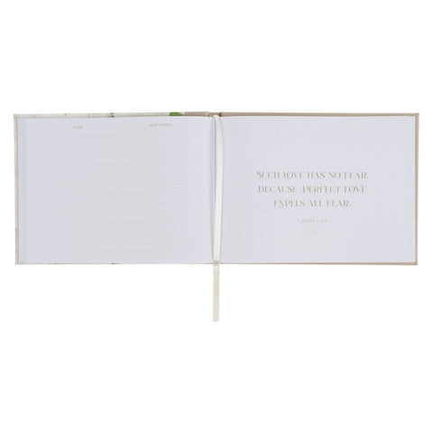 Love Ivory Faux Leather Medium Guest Book