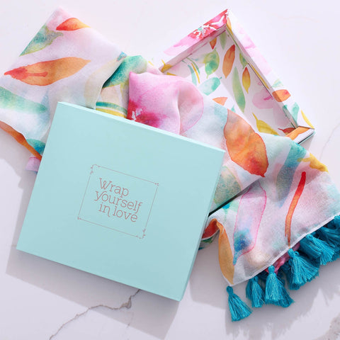 Wrap Yourself In Love Pink Daisies Scarf