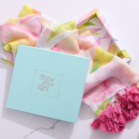Shine Your Light Citrus Leaves Scarf