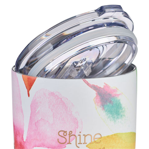 Shine Your Light Pink Daisies Stainless Steel Travel Mug