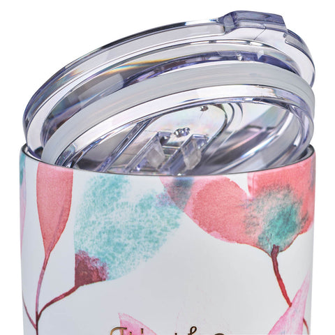 It's The Little Things Pink Petals Stainless Steel Travel Mug