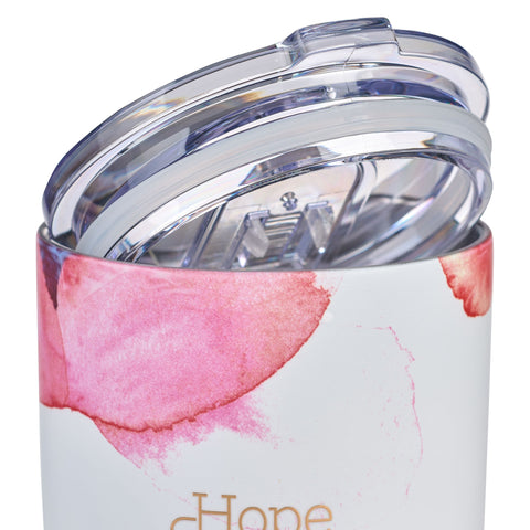 Hope Anchors the Soul Coral Poppies Stainless Steel Travel Mug